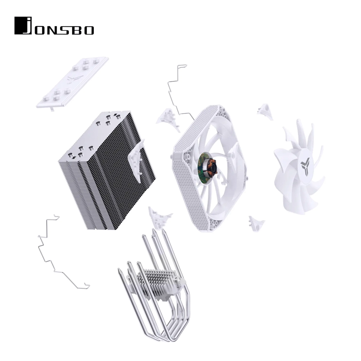 Купить Процессорный кулер JONSBO PISA A4 White (120mm/LGA 1700/1200/115X/AM4/AM5/250W/4Pin PWM) - фото 10