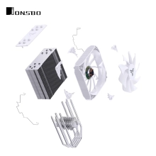 Купить Процессорный кулер JONSBO PISA A4 White (120mm/LGA 1700/1200/115X/AM4/AM5/250W/4Pin PWM) - фото 10