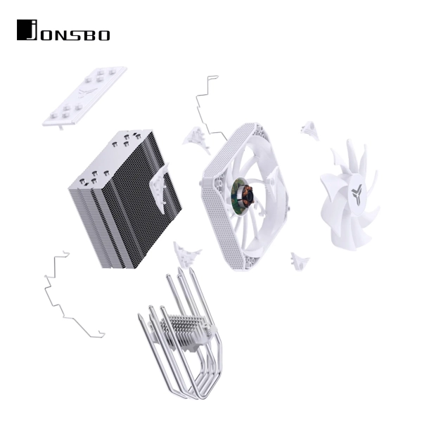 Купить Процессорный кулер JONSBO PISA A4 White (120mm/LGA 1700/1200/115X/AM4/AM5/250W/4Pin PWM) - фото 10