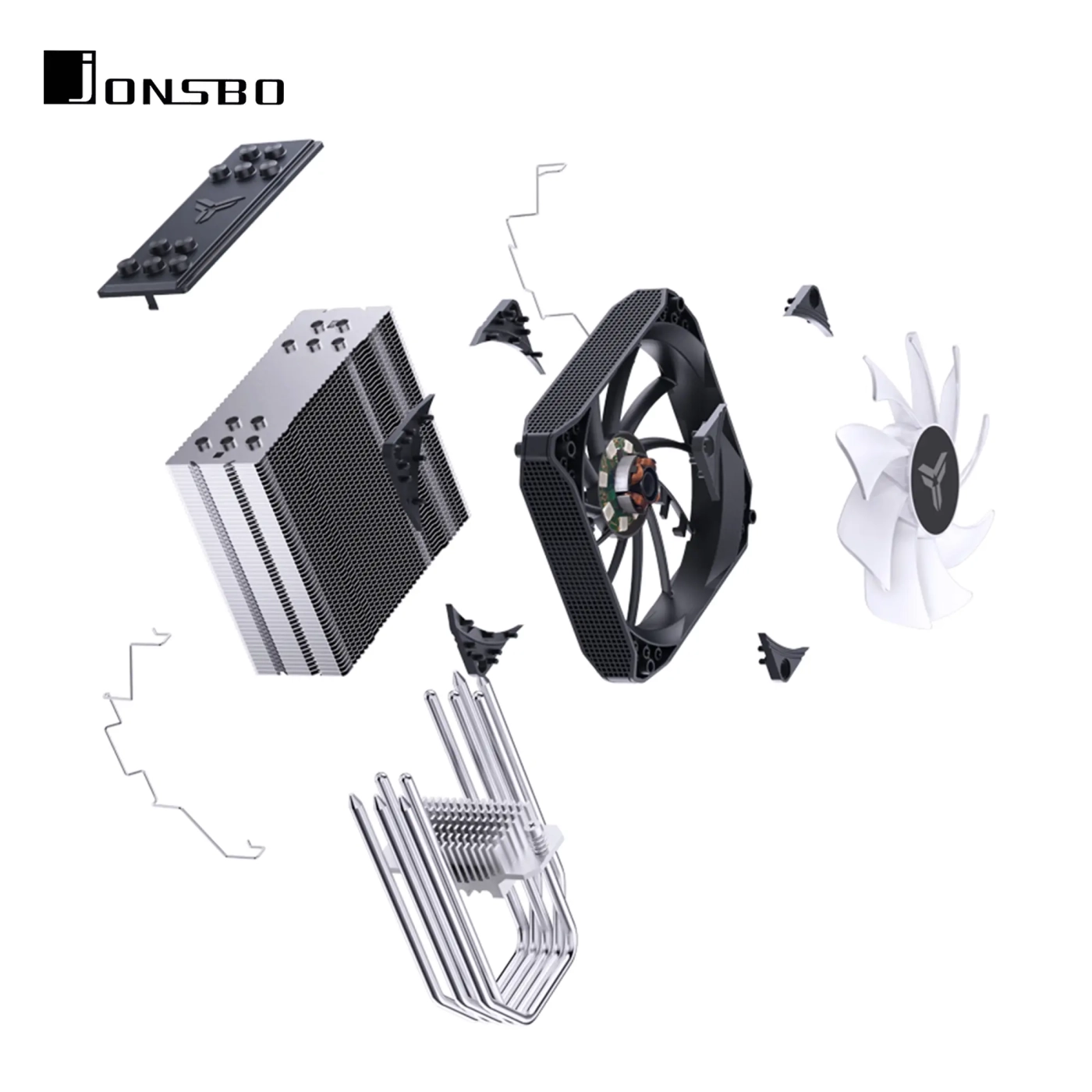 Купити Процесорний кулер JONSBO PISA A5 ARGB Gray (120mm/LGA 1700/1200/115X/AM4/AM5/265W/4Pin PWM) - фото 8