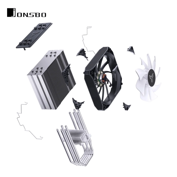 Купити Процесорний кулер JONSBO PISA A5 ARGB Gray (120mm/LGA 1700/1200/115X/AM4/AM5/265W/4Pin PWM) - фото 8