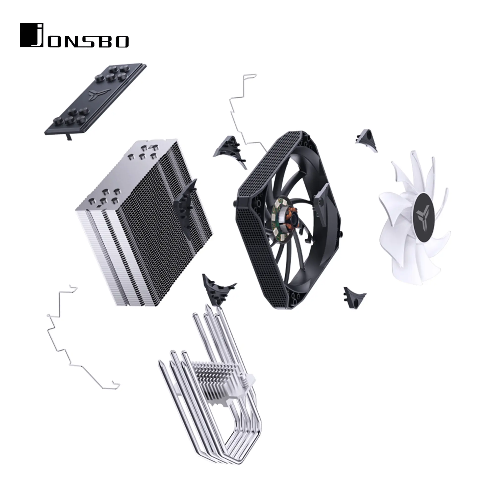 Купити Процесорний кулер JONSBO PISA A5 ARGB Gray (120mm/LGA 1700/1200/115X/AM4/AM5/265W/4Pin PWM) - фото 8