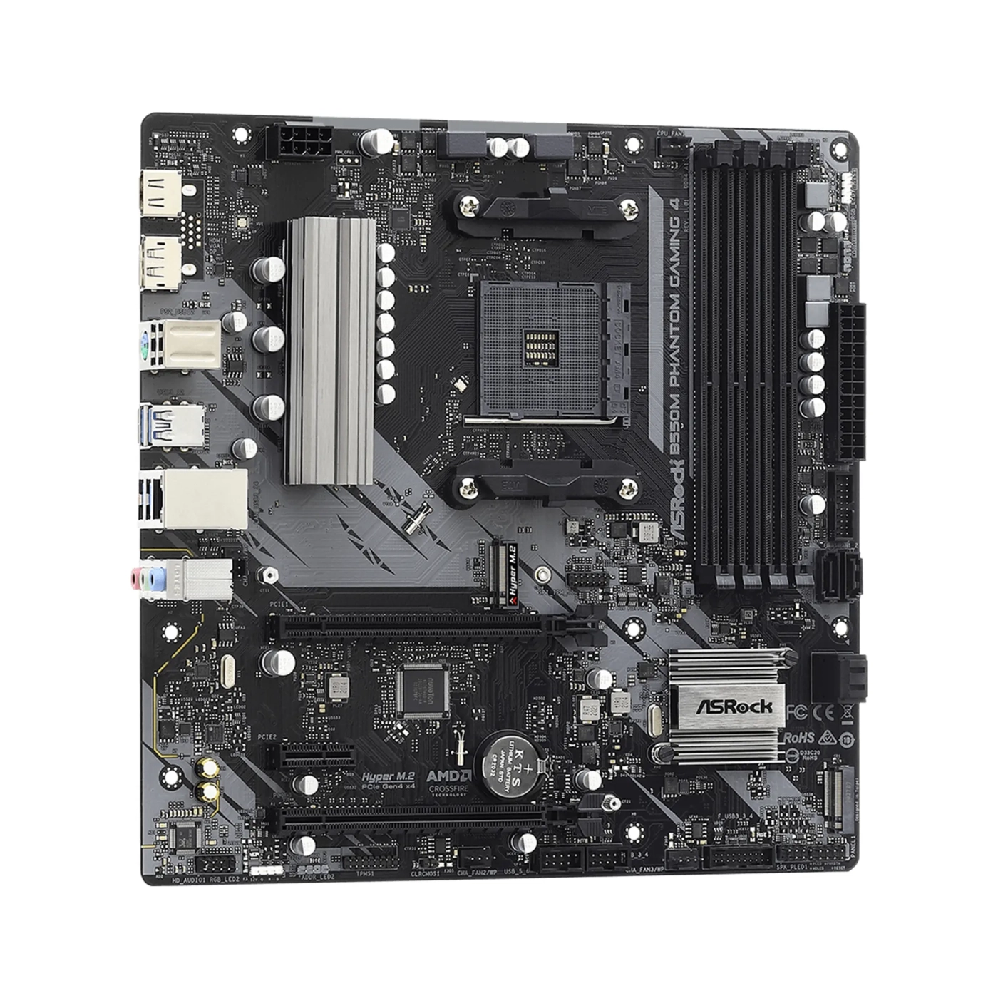 Купить Материнская плата ASRock B550M PHANTOM GAMING 4 (sAM4/B550/DDR4/mATX) - фото 1