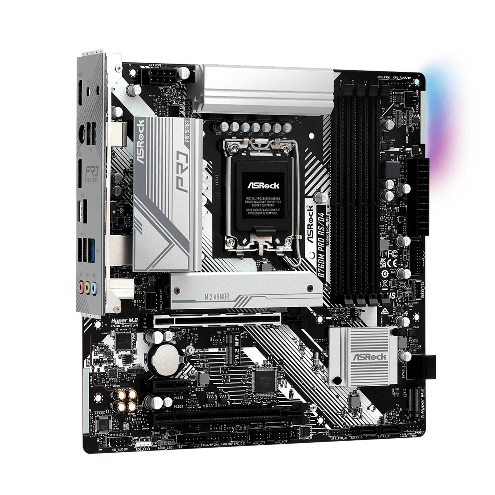 Купити Материнська плата ASRock B760M PRO RS/D4 (s1700/B760/DDR4/mATX) - фото 1