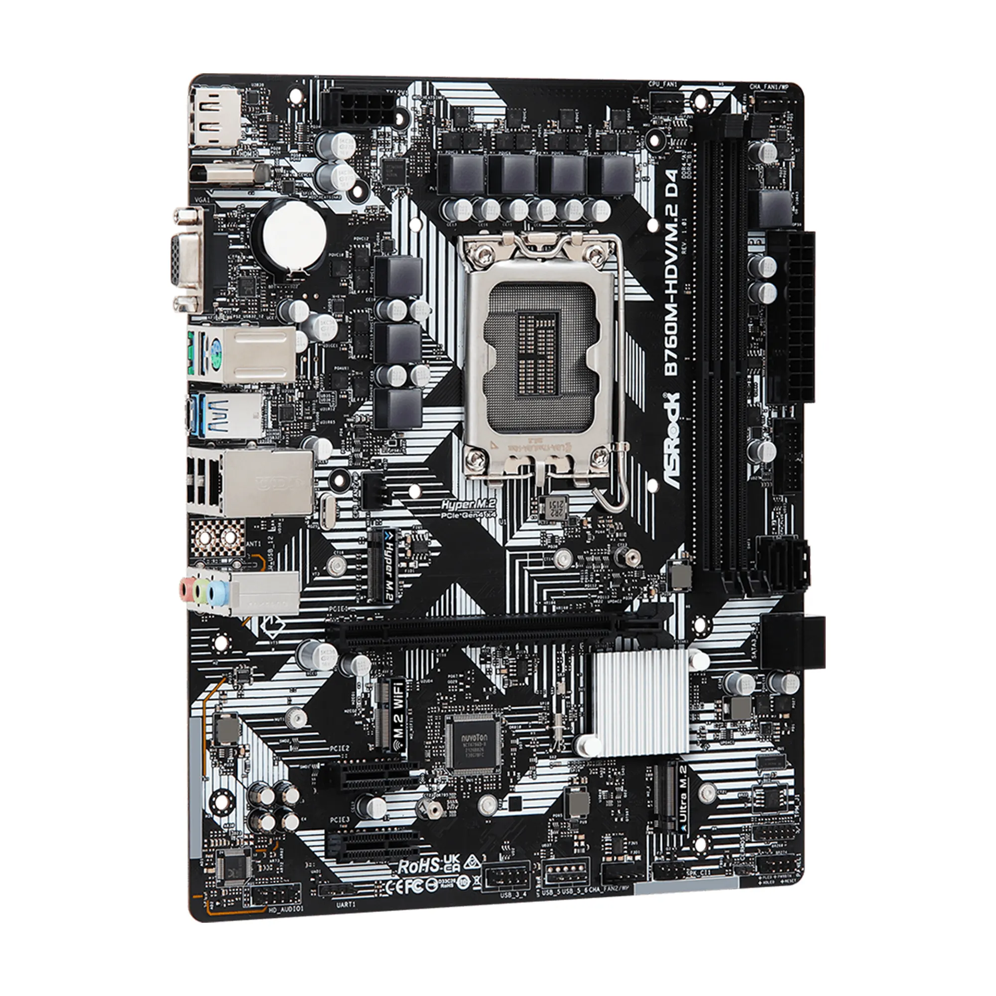 Купить Материнская плата ASRock B760M-HDV/M.2 D4 (s1700/B760/DDR4/mATX) - фото 1