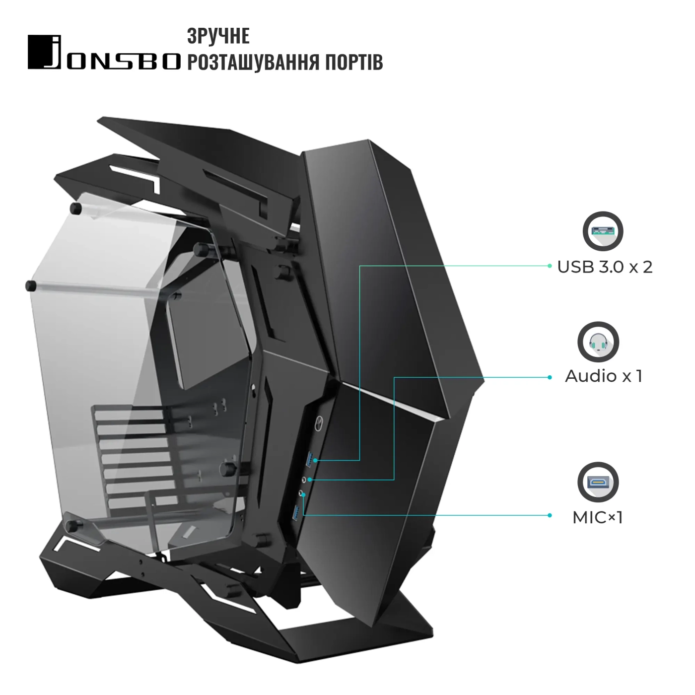 Купити Корпус JONSBO MOD-3 Black - фото 4