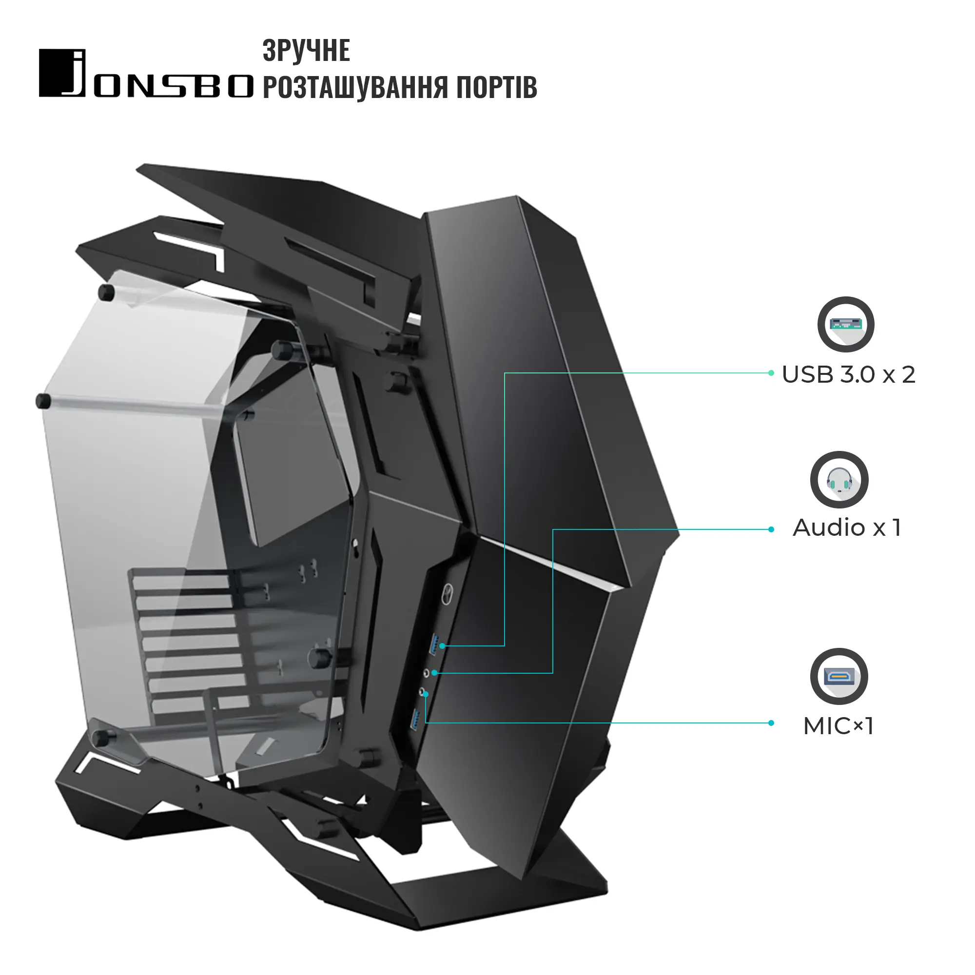 Купити Корпус JONSBO MOD-3 Black - фото 4