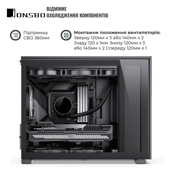 Купити Корпус JONSBO D31 MESH SC Black - фото 3