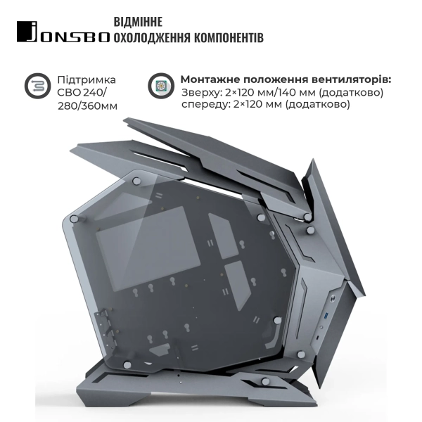 Купить Корпус JONSBO MOD-3 mini Gray - фото 3