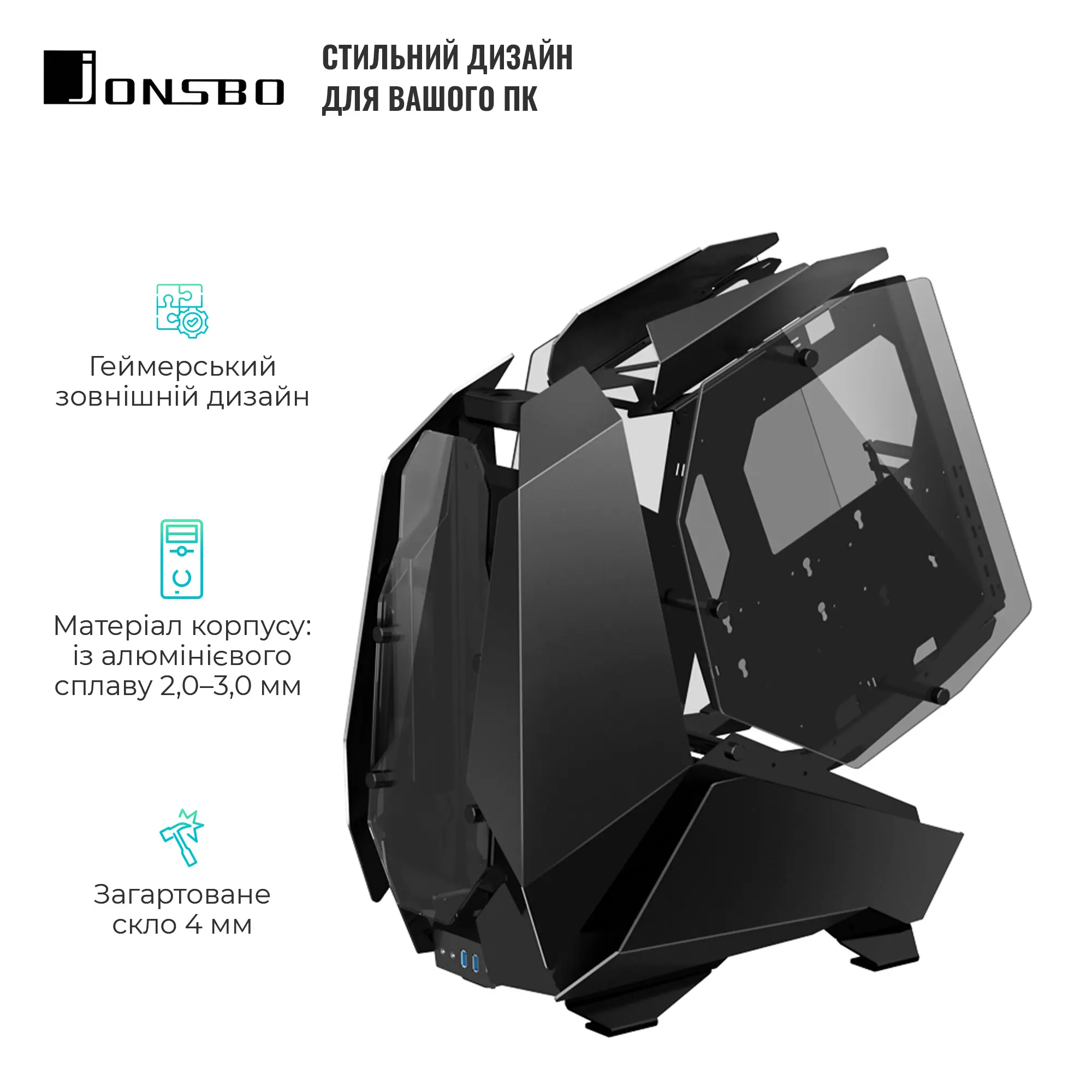 Купити Корпус JONSBO MOD5 Black - фото 2