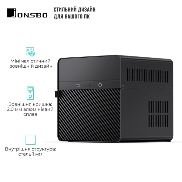 Купити Корпус JONSBO N2 Black - фото 2