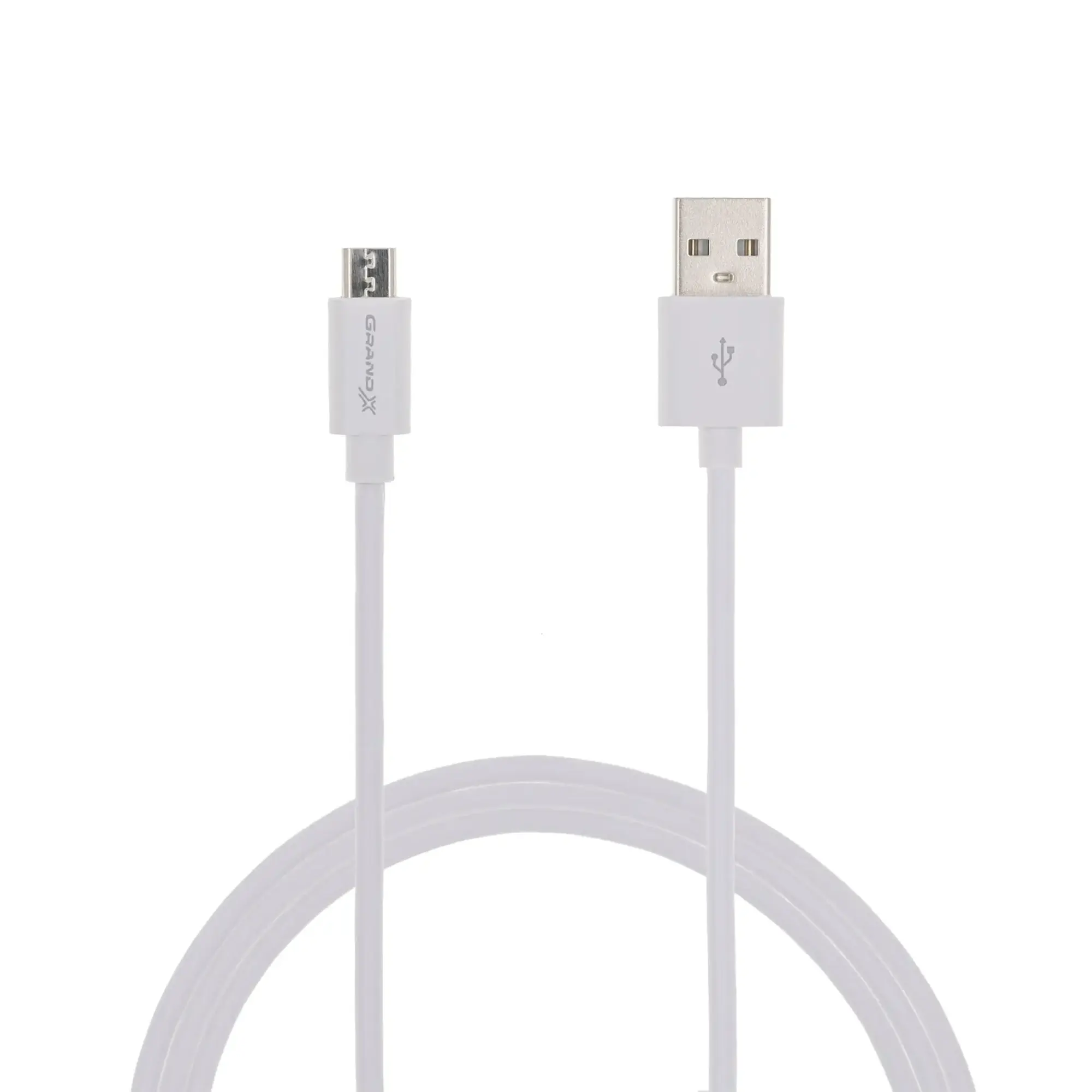 Купить Кабель Grand-X USB-micro USB, 100% медь, 2.5m, White BOX (PM025W) - фото 1