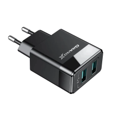 Купити Зарядний пристрій Grand-X 2USB 5V 2,4A з кабелем Type C (CH-50T) - фото 4