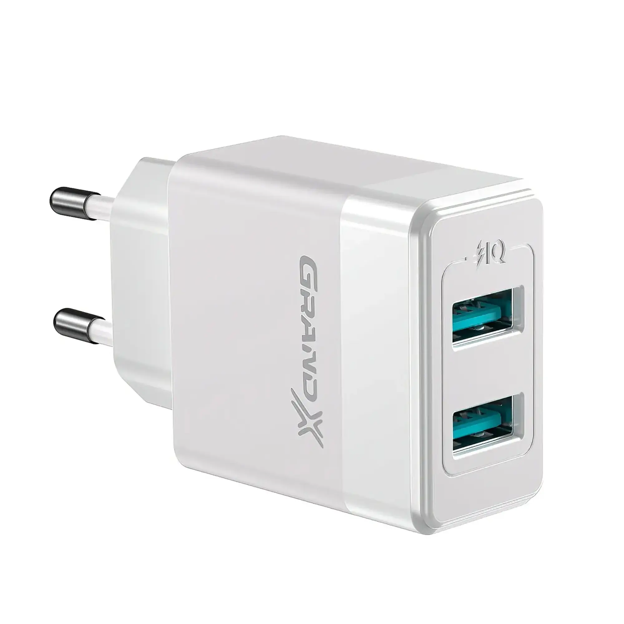 Купити Зарядний пристрій Grand-X 2USB 5V 2,4A White з захистом від перенавантаження (CH-50W) - фото 0