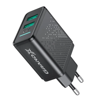 Купити Зарядний пристрій Grand-X 2USB 5V 3,1A з захистом від перенавантаження (CH-60) - фото 0