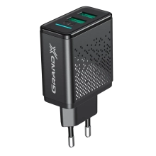 Купити Зарядний пристрій Grand-X 2USB 5V 3,1A з захистом від перенавантаження (CH-60) - фото 1