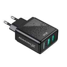 Купити Зарядний пристрій Grand-X 2USB 5V 3,1A з захистом від перенавантаження (CH-60) - фото 2