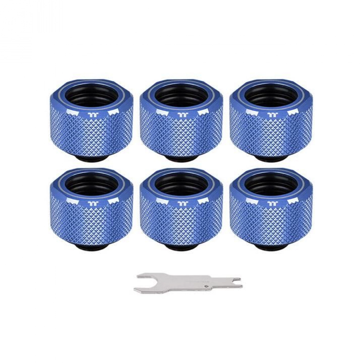 Купить Фитинг Thermaltake Pacific C-PRO G1/4 PETG Tube 16mm OD Compression - Blue (6-Pack) (CL-W210-CU00BU-B) - фото 4