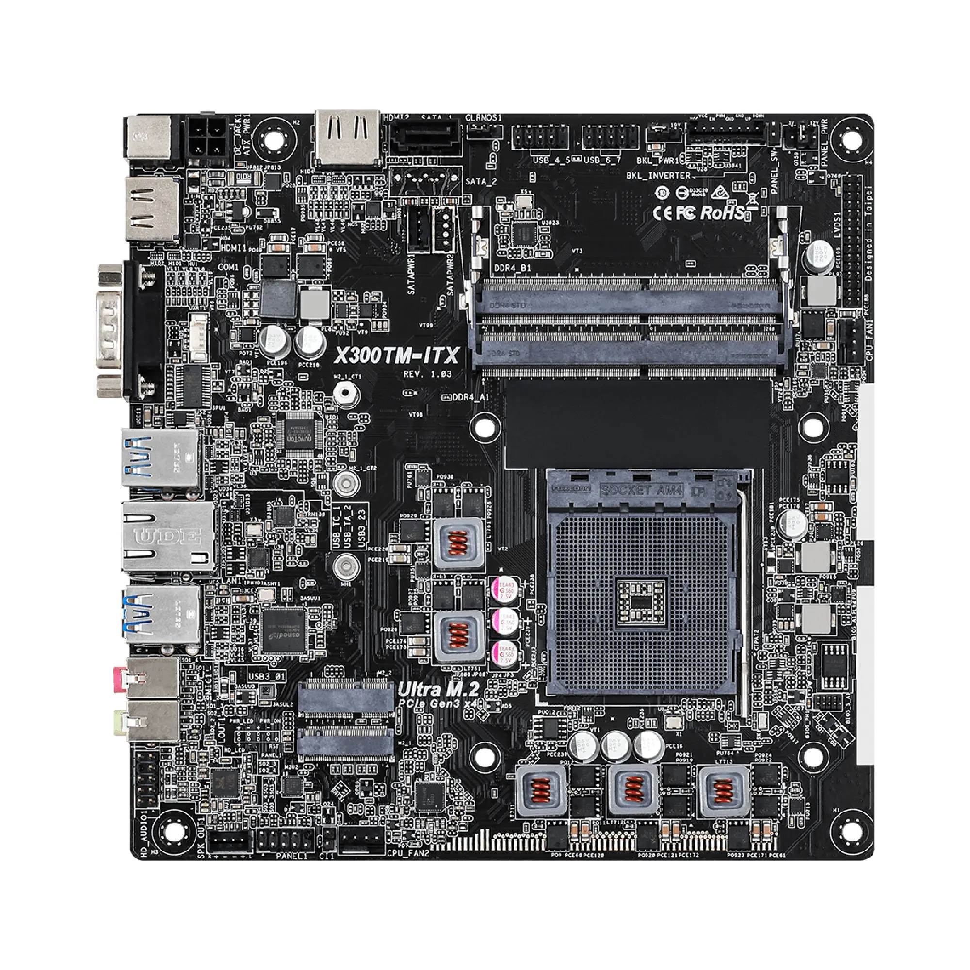 Купить Материнская плата ASRock X300TM-ITX  (sAM4/X300/DDR4/miniATX) - фото 0