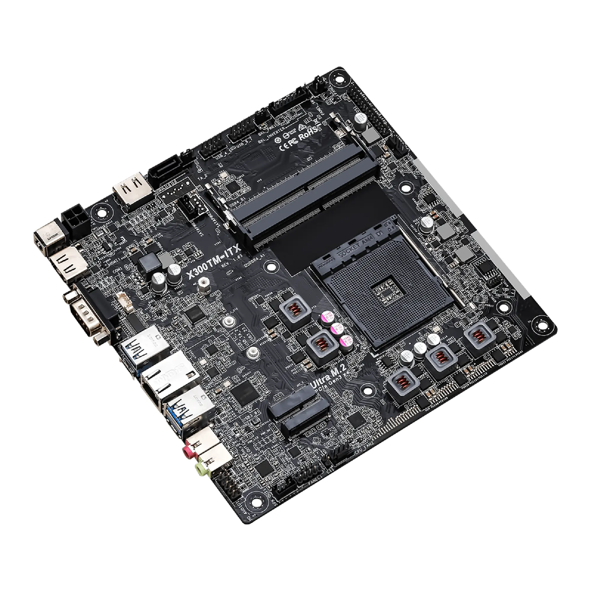 Купить Материнская плата ASRock X300TM-ITX  (sAM4/X300/DDR4/miniATX) - фото 1