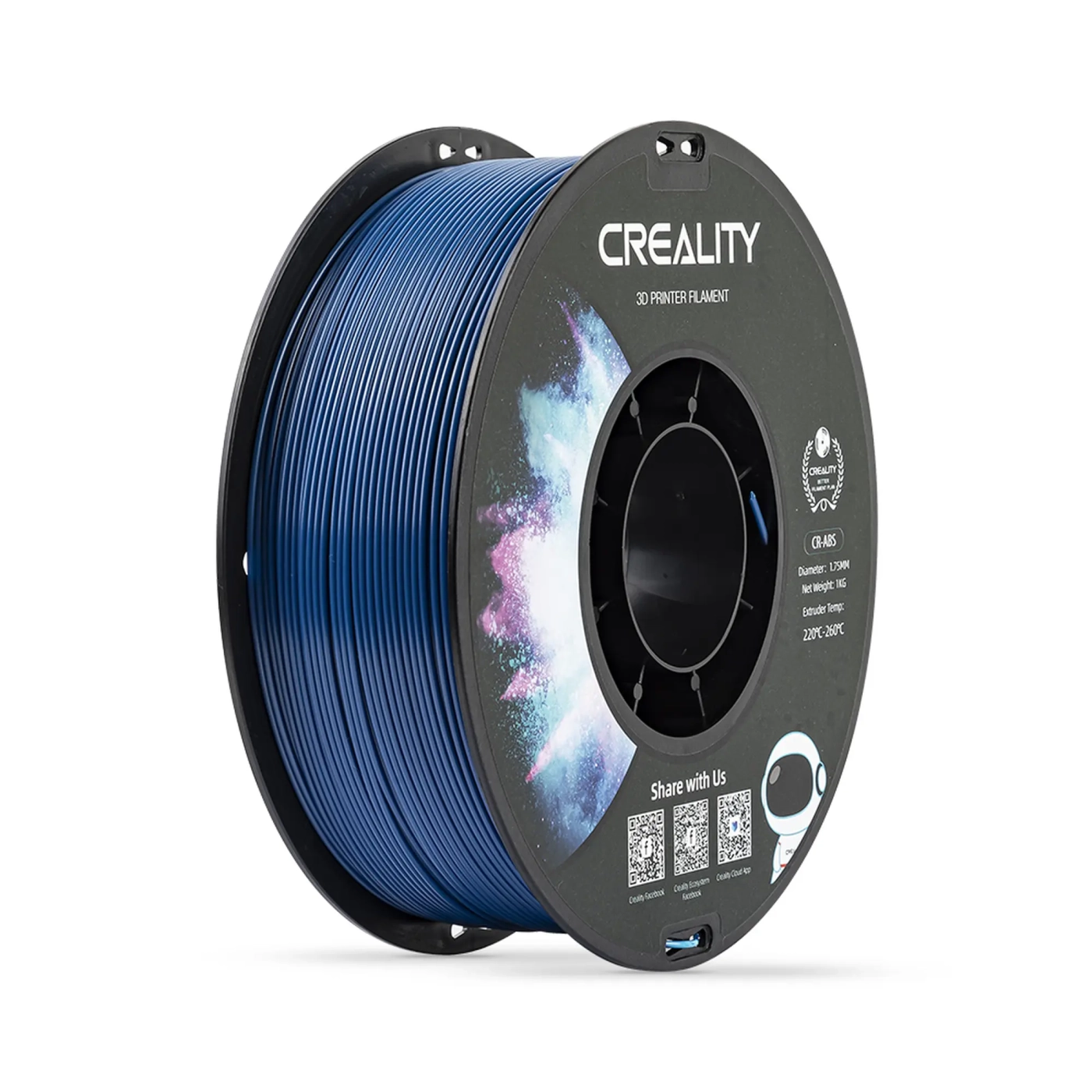 Купить ABS Filament (пластик) для 3D принтера CREALITY 1кг, 1.75мм, синий - фото 1