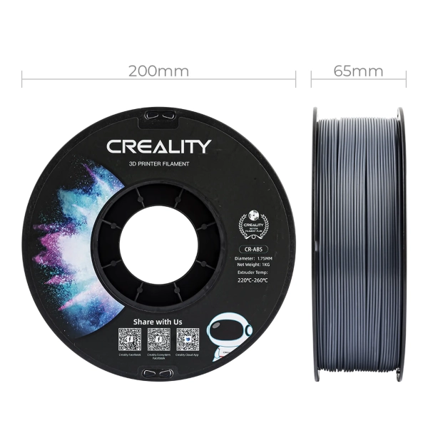 Купить ABS Filament (пластик) для 3D принтера CREALITY 1кг, 1.75мм, серый - фото 6