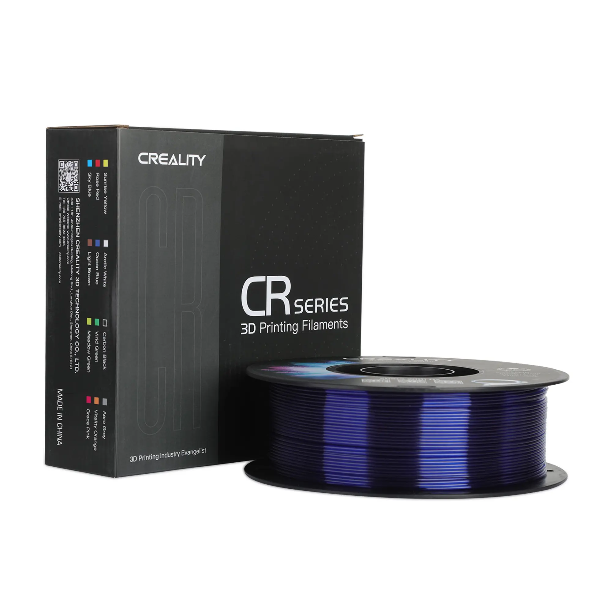 Купить PETG Filament (пластик) для 3D принтера CREALITY 1кг, 1.75мм, прозрачный (синий) - фото 5
