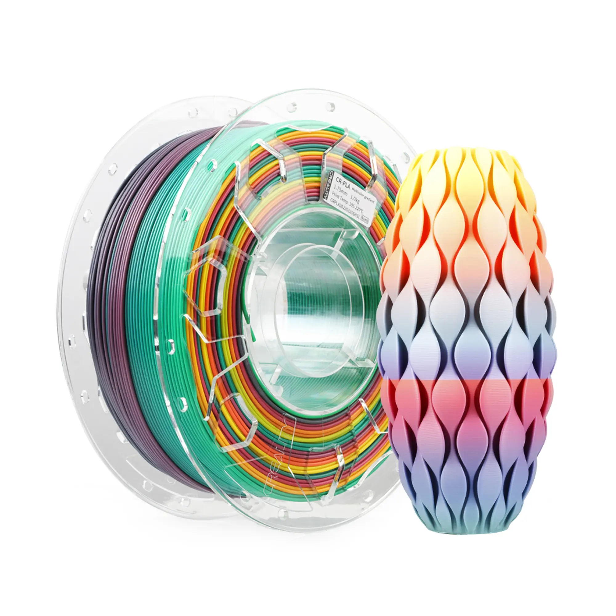 Купити PLA Filament (пластик) для 3D принтера CREALITY 1кг, 1.75мм, райдужний - фото 1