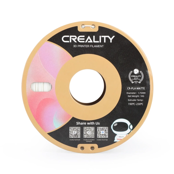 Купити PLA Filament (пластик) для 3D принтера CREALITY матовий 1кг, 1.75мм, білий гіпс - фото 3