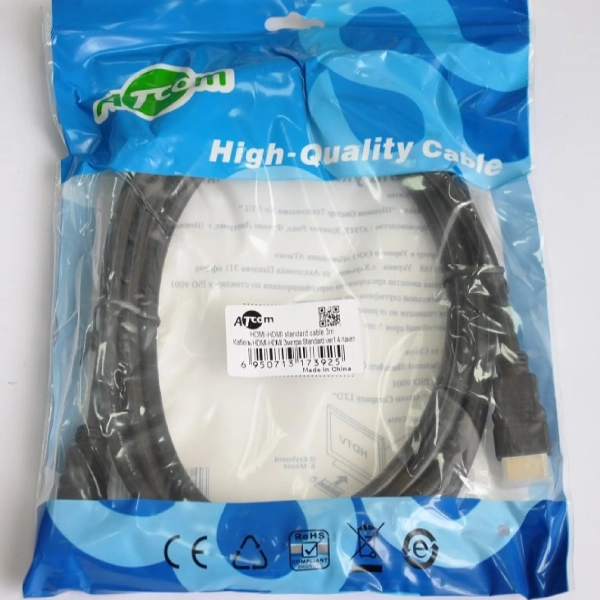 Купить Кабель Atcom HDMI-HDMI Standard, ver 1.4, 3m - фото 2