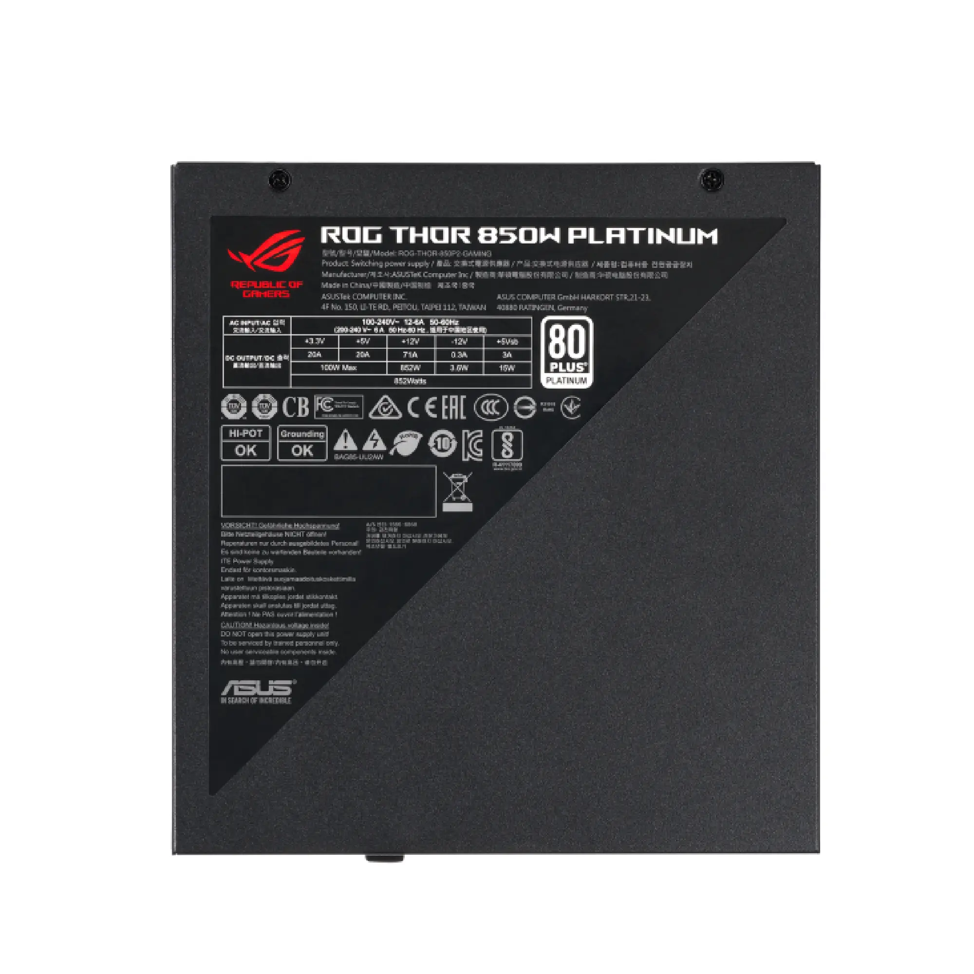 Купити Блок живлення ASUS ROG THOR 850W Platinum II - фото 10