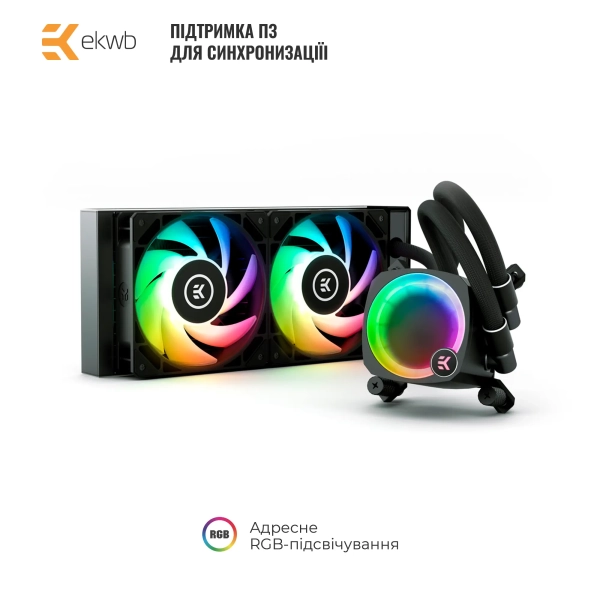 Купить СВО EKWB EK-Nucleus AIO CR240 Lux D-RGB - Black - фото 2