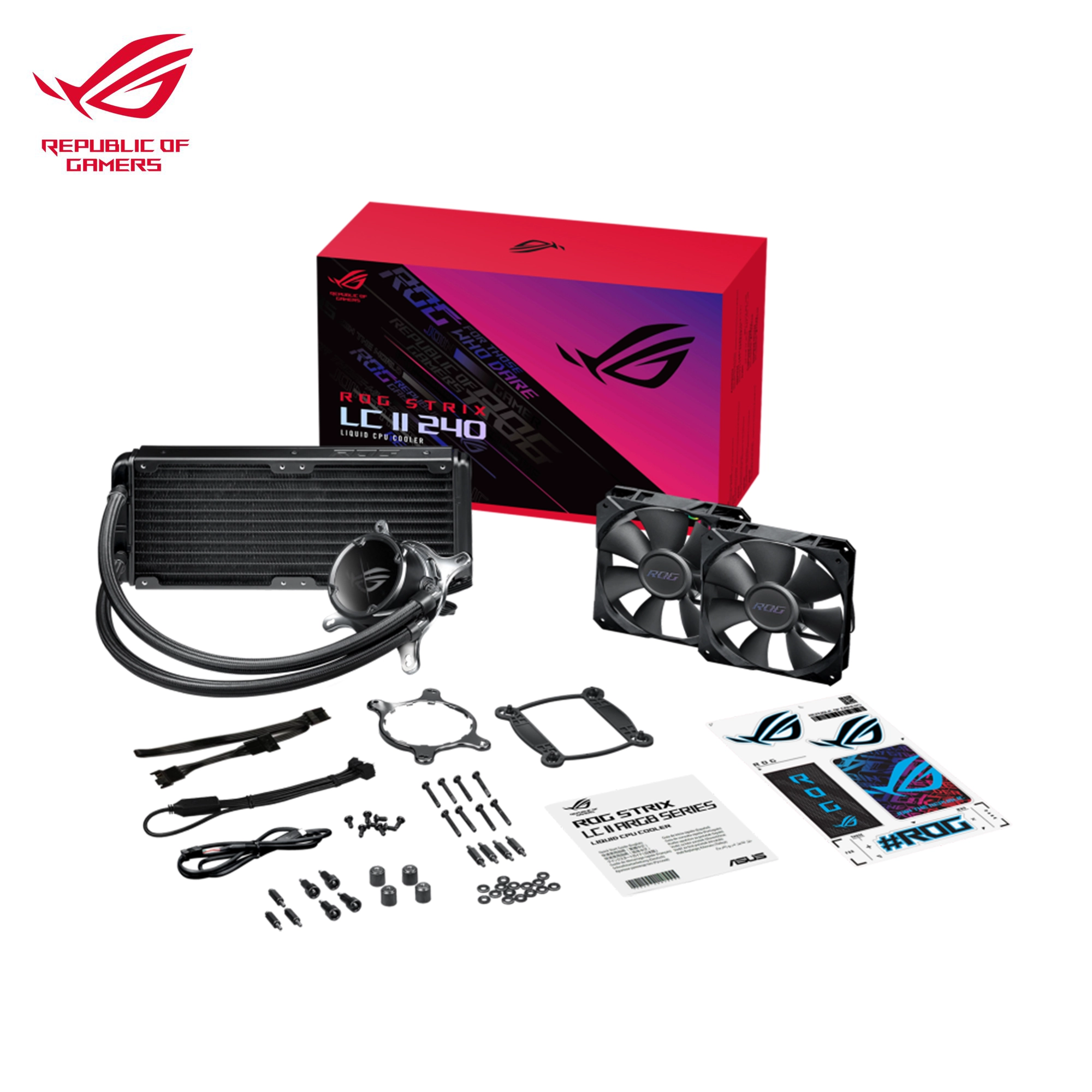 Купить Система жидкостного охлаждения ASUS ROG-STRIX-LC-II-240 Intel LGA 1700, 1200, 115x, 2011, 2011-3, 2066 AMD AM4, TR4 - фото 5