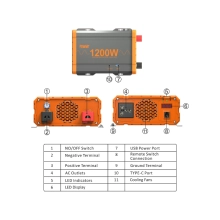 Купити Off-grid інвертор PowMr POW-HV2K-24V 24V 220V 2000W - фото 4