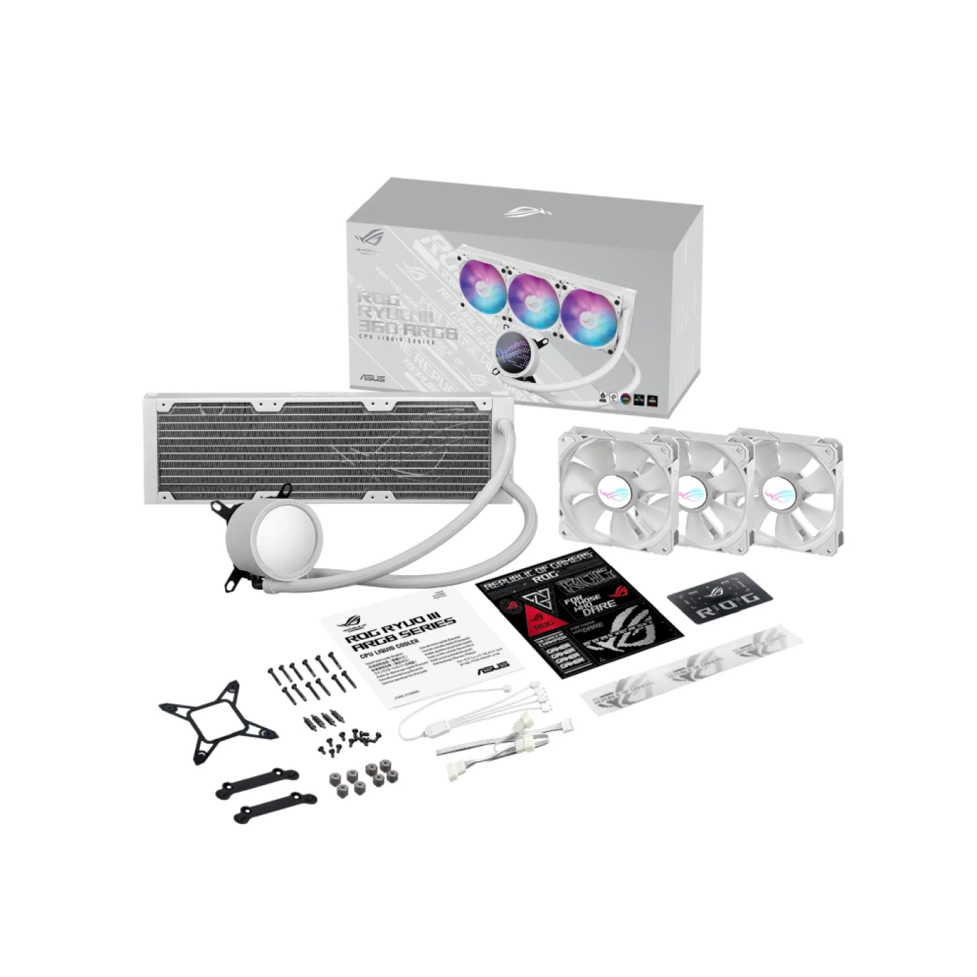 Купить Система жидкостного охлаждения ASUS ROG RYUO III 360 ARGB WHITE EDITION - фото 10