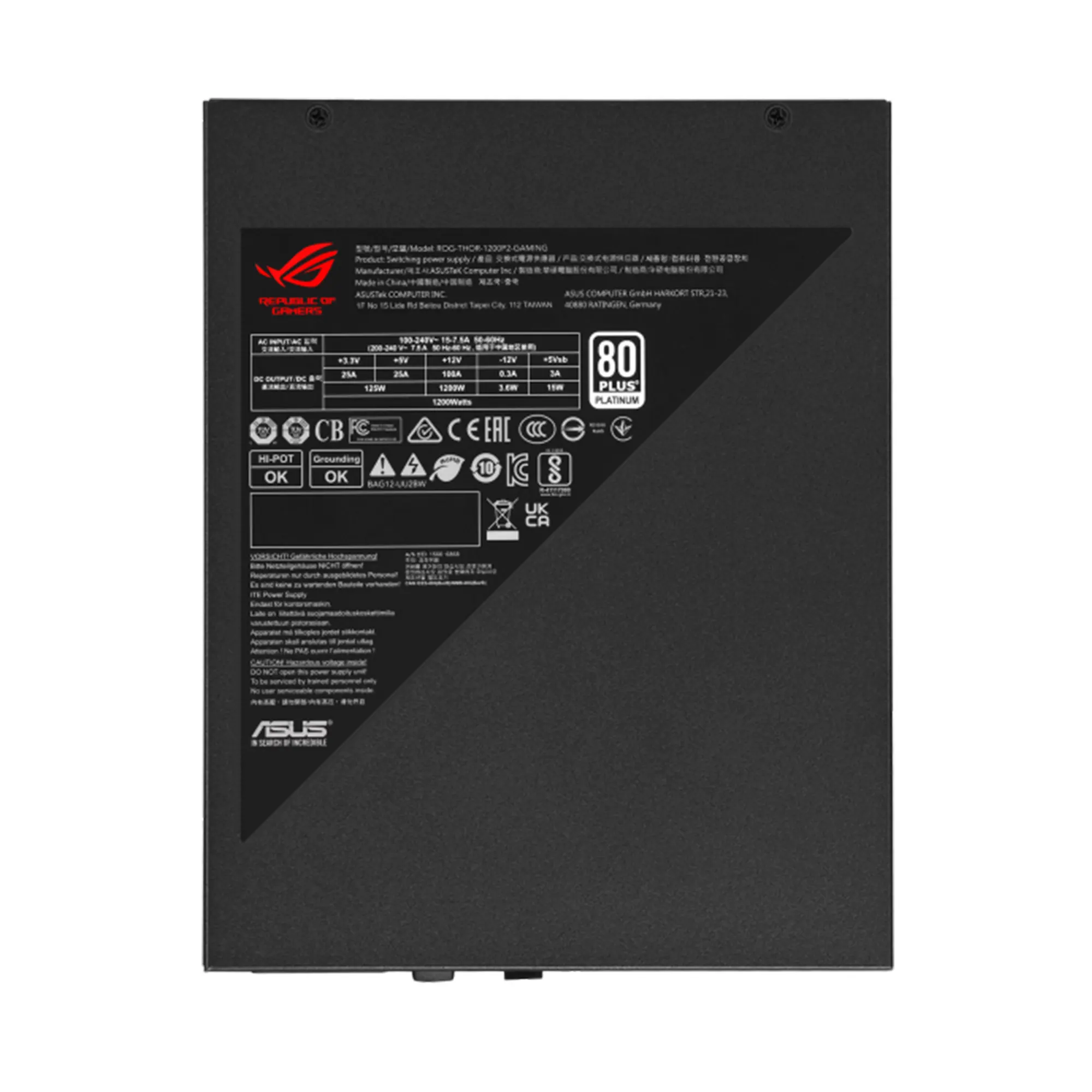 Купити Блок живлення ASUS ROG THOR 1200W 80+ Platinum (ROG-THOR-1200P2-GAMING) - фото 13