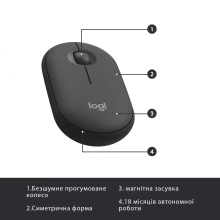 Купить Комплект клавиатура и мышка Logitech MK470 Slim Wireless UA Graphite - фото 8