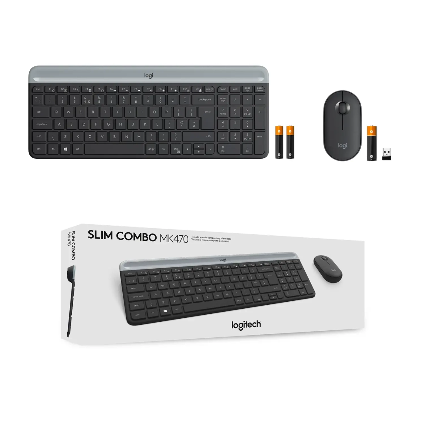 Купить Комплект клавиатура и мышка Logitech MK470 Slim Wireless UA Graphite - фото 10