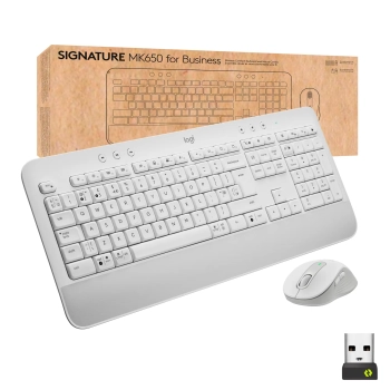 Купити Комплект клавіатура та миша Logitech Signature MK650 Combo for Business Off-white (920-011032) - фото 1