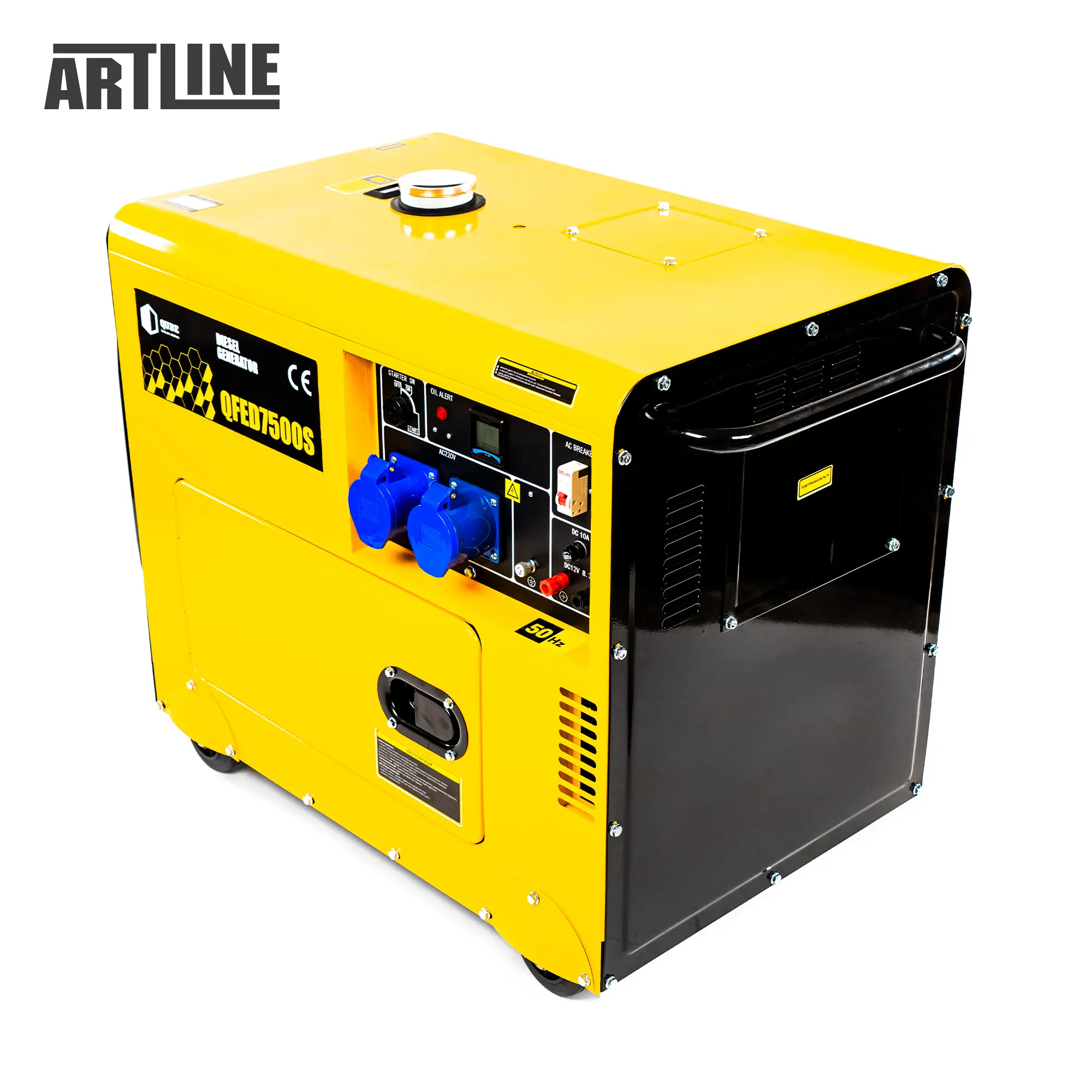 Купить Генератор дизельный Qube QFED7500S 1-phase, 5.0 kW  5.5kW, 230V,15L,canopy Ел. Cтарт - фото 8