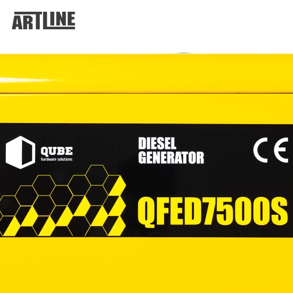 Купить Генератор дизельный Qube QFED7500S 1-phase, 5.0 kW  5.5kW, 230V,15L,canopy Ел. Cтарт - фото 11
