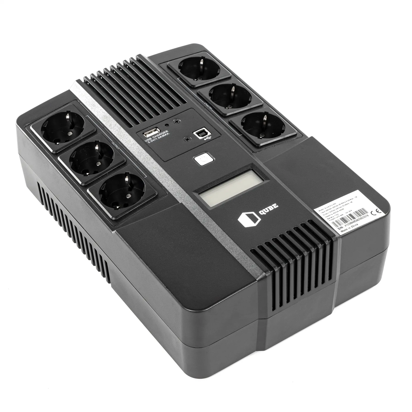 Купить ИБП (UPS) линейно-интерактивный Qube AIO 850, 850VA/480W, LCD, 6 x Schuko, RJ-45, USB - фото 1