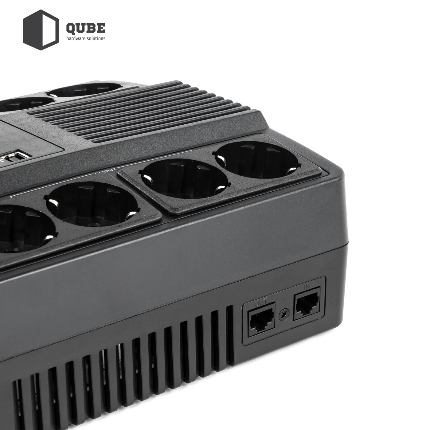 Купити ДБЖ (UPS) лінійно-інтерактивний Qube AIO 1050, 1050VA/600W, LCD, 8 x Schuko, RJ-45, USB - фото 6