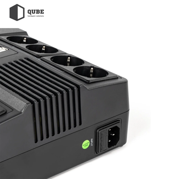 Купити ДБЖ (UPS) лінійно-інтерактивний Qube AIO 1050, 1050VA/600W, LCD, 8 x Schuko, RJ-45, USB - фото 9