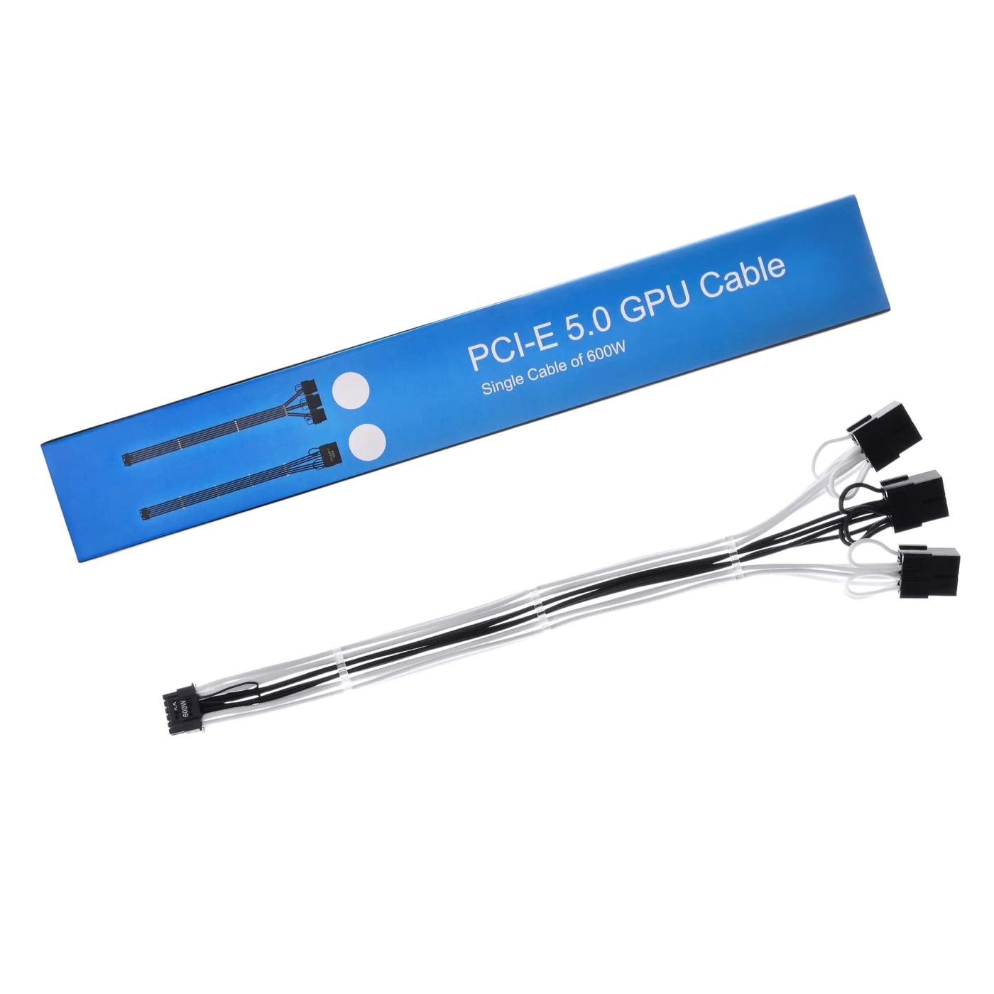 Купити Кабель-подовжувач для блоку живлення QUBE 12+4P VGA Black-White - фото 4