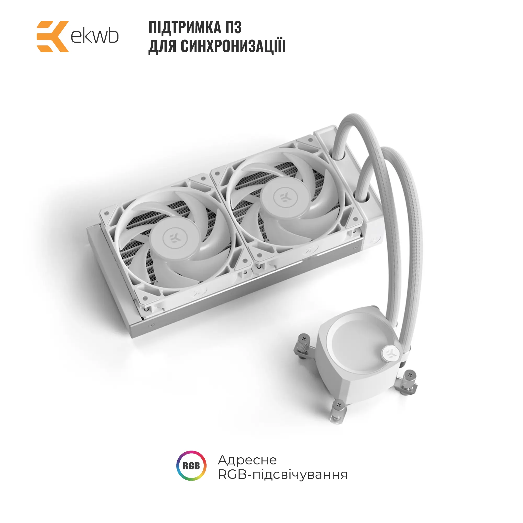 Купить СВО EKWB EK-Nucleus AIO CR240 Lux D-RGB - White - фото 2