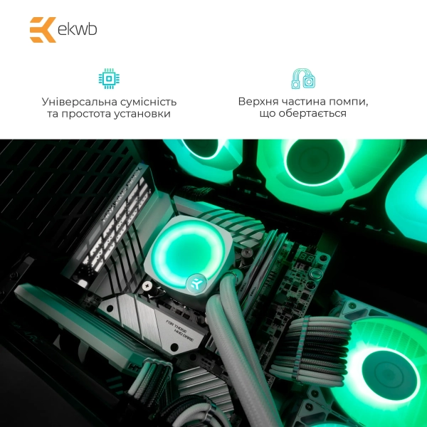 Купить СВО EKWB EK-Nucleus AIO CR360 Lux D-RGB - White - фото 4