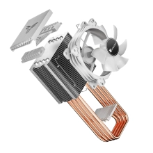 Купити Процесорний кулер JONSBO CR-1400 White (92mm/LGA115X/1200/1700, AMD AM4/AM5/4 тепл. трубки) - фото 12
