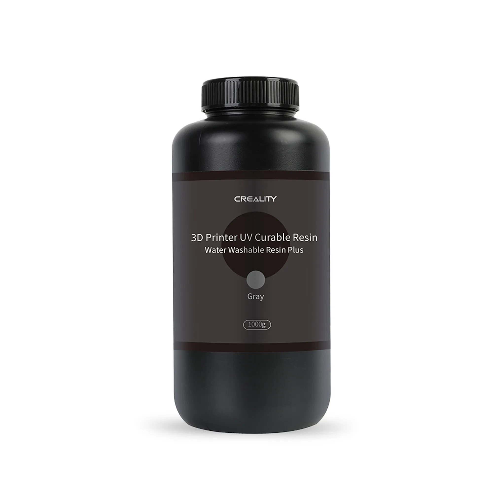 Купить Фотополимерная смола CREALITY обрабатываемая водой Water Washable Resin Plus 1кг, серая - фото 1