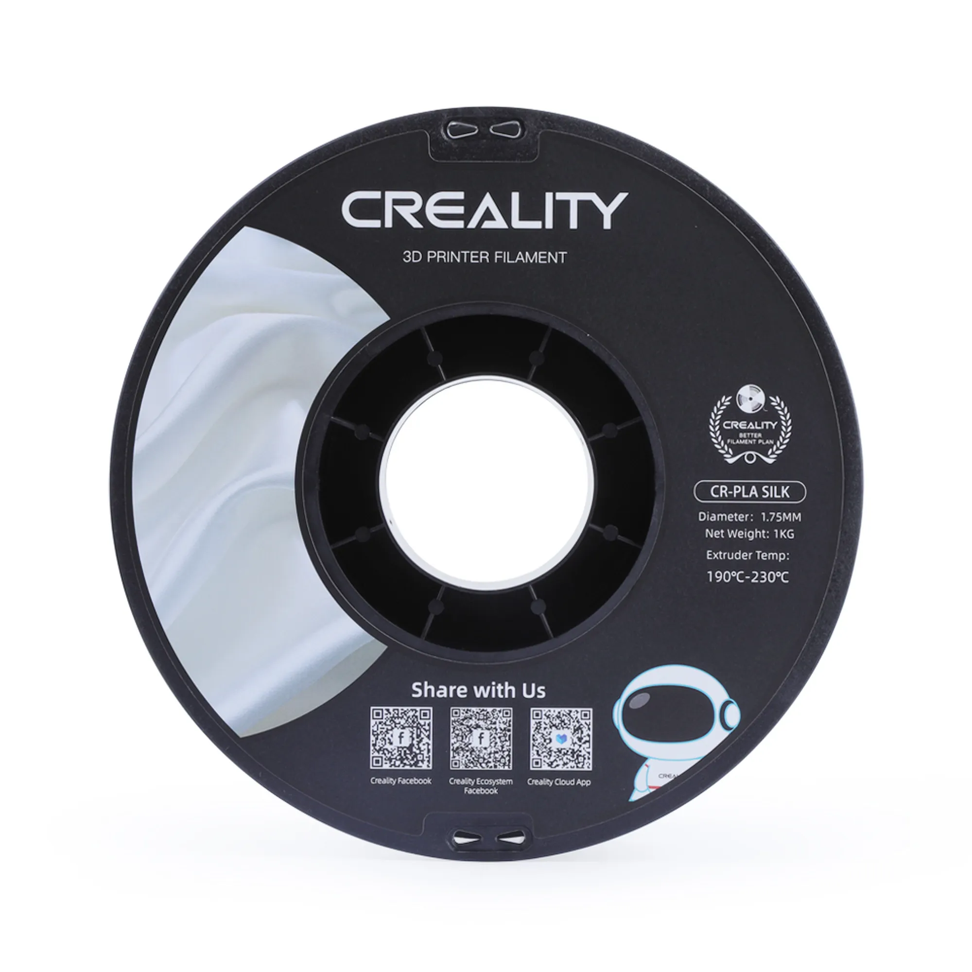 Купити PLA Filament (пластик) для 3D принтера CREALITY шовковий блиск 1кг, 1.75мм, золотий - фото 3
